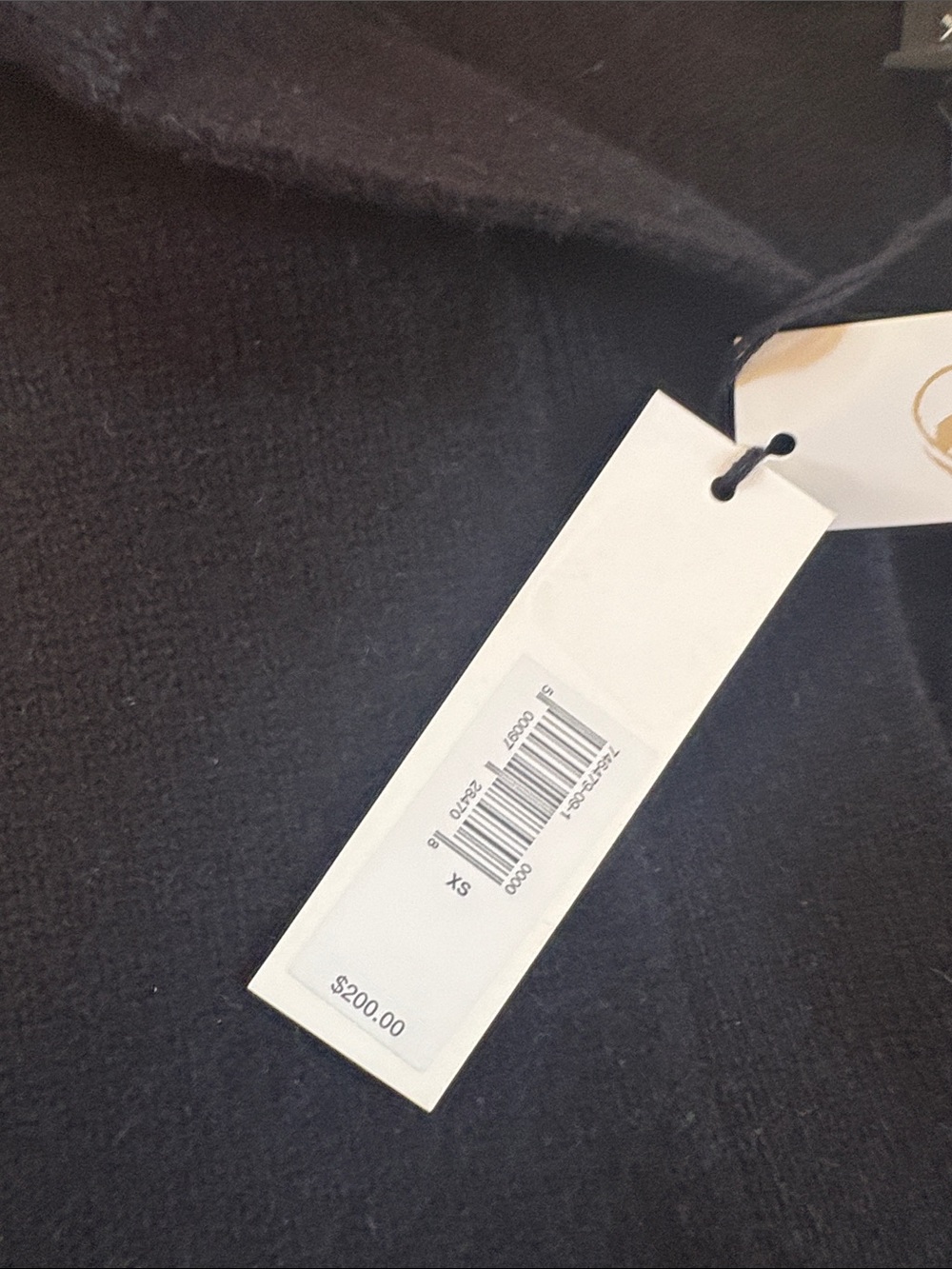 Banana Republic cropped black cashmere open neck polo in XS - Picture 3 of 6